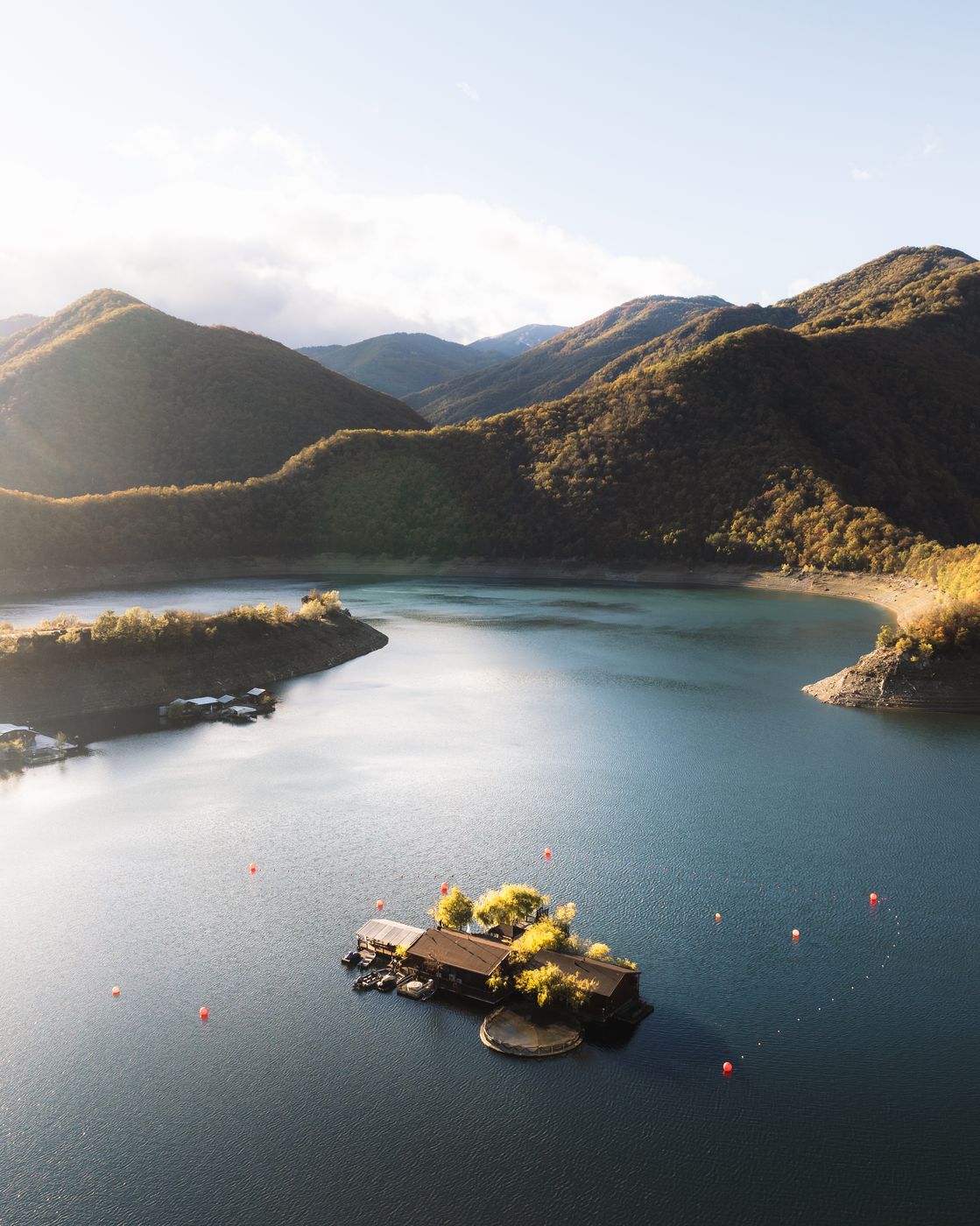 Floating Houses, Vacha Reservoir, Bulgaria