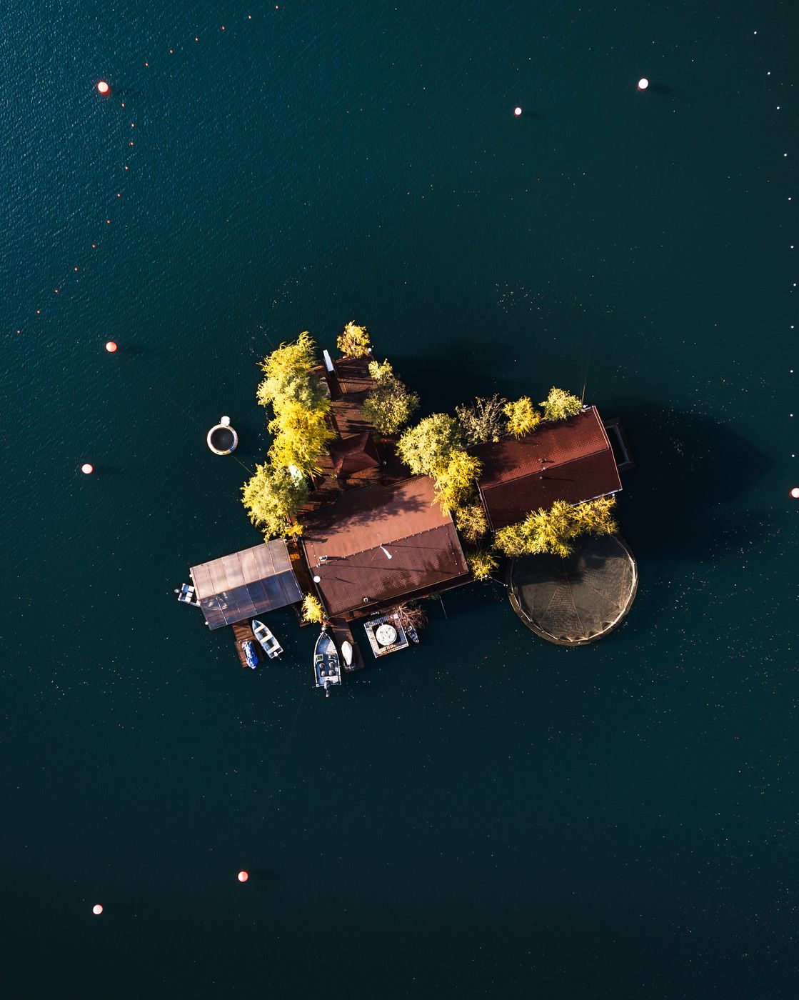 Floating Houses, Vacha Reservoir, Bulgaria