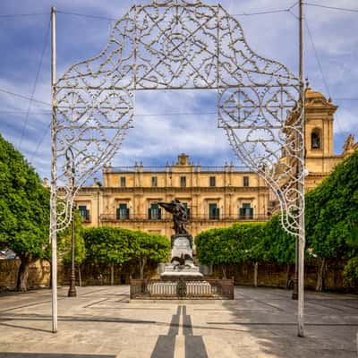 Garden Noto Cathedral, Noto, Sicily, Italy