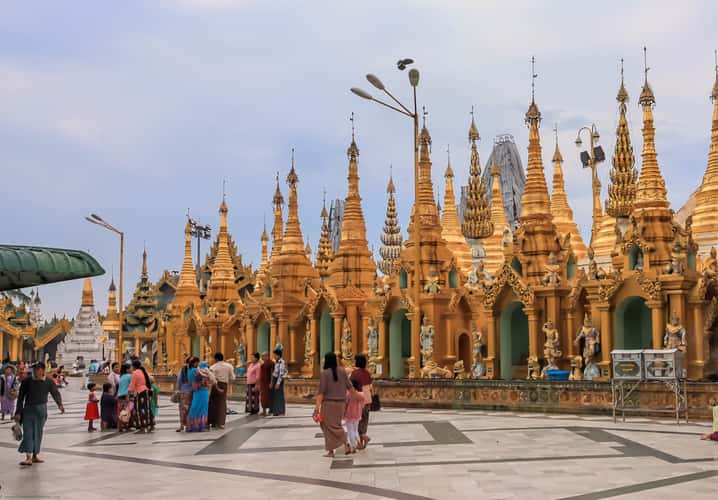 Sunrise at the Shwedagon Pagoda