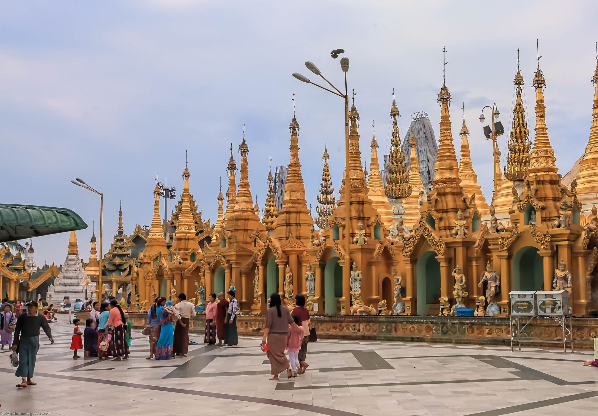 Sunrise at the Shwedagon Pagoda, Myanmar
