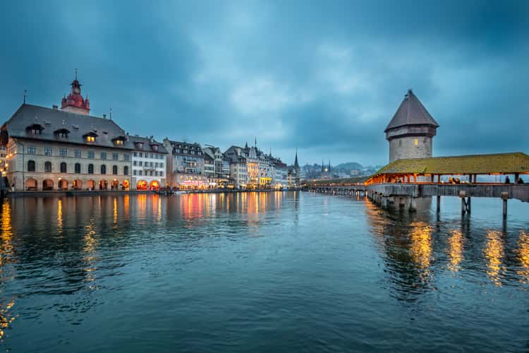 Kapellbridge Lucerne - from Rathaussteg