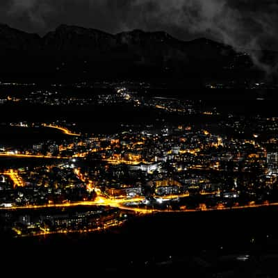 Kranj at night, Slovenia