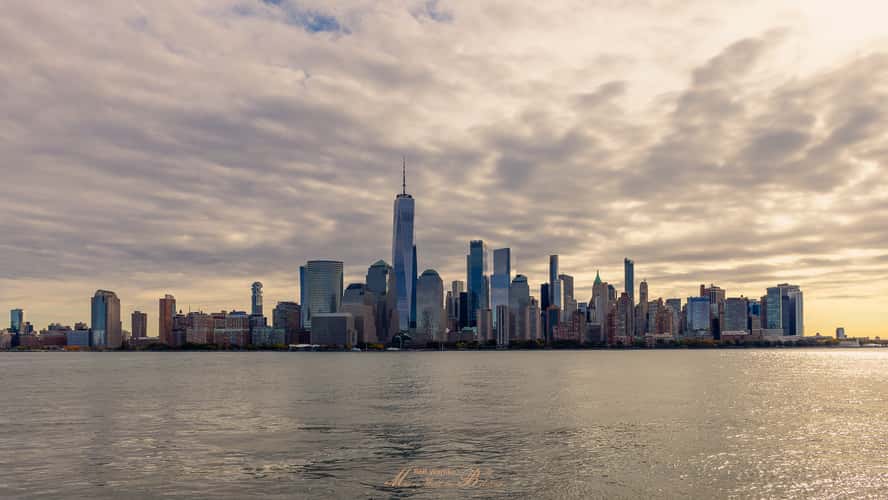 Lower Manhattan Skyline from the Staten Island ferry, New York City