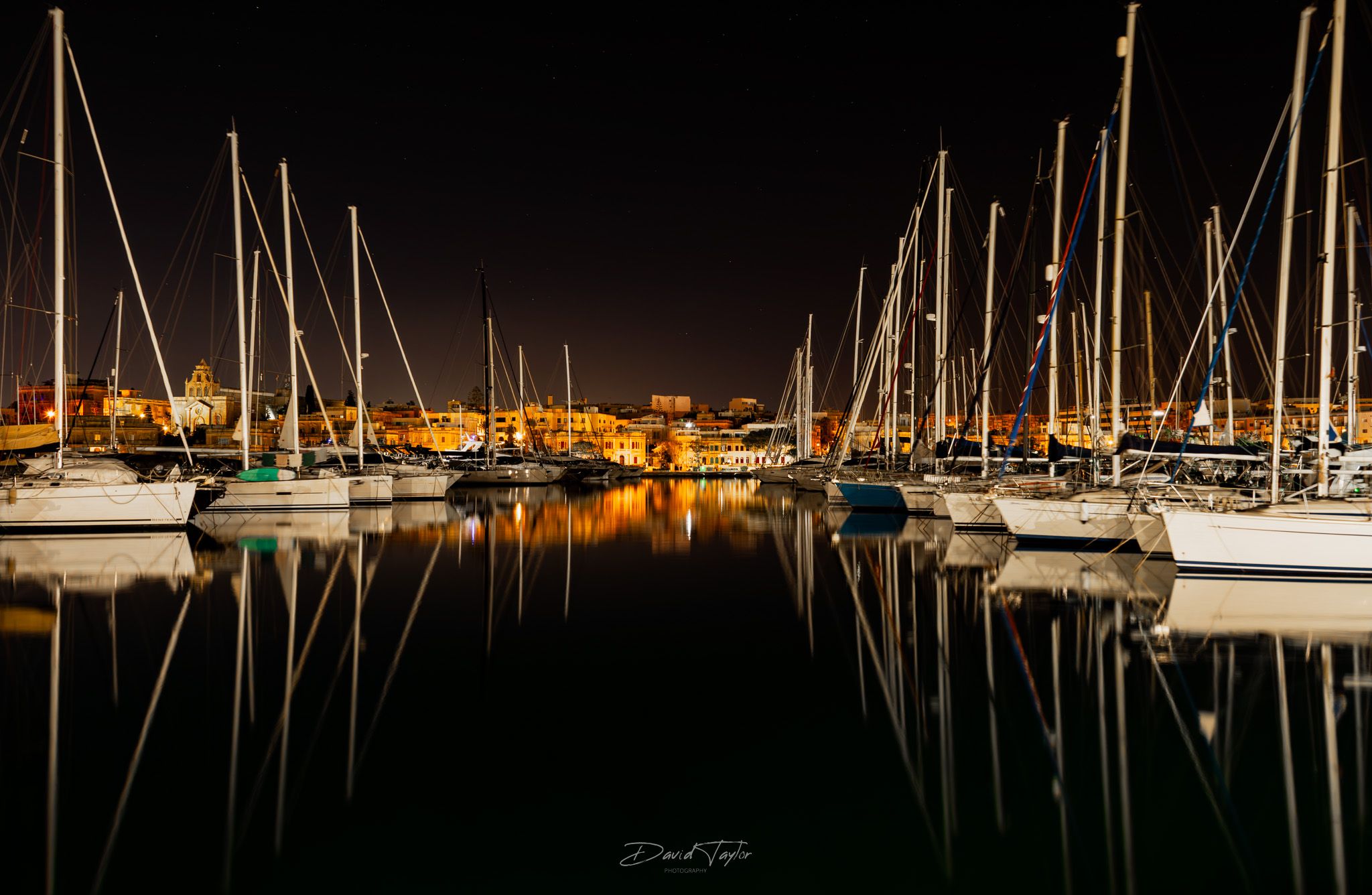 Manoel Island Marina by Night, Malta