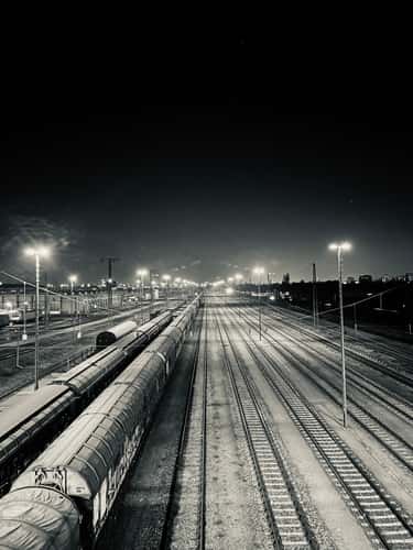 Bridge View of Freight Train Station, Mannheim
