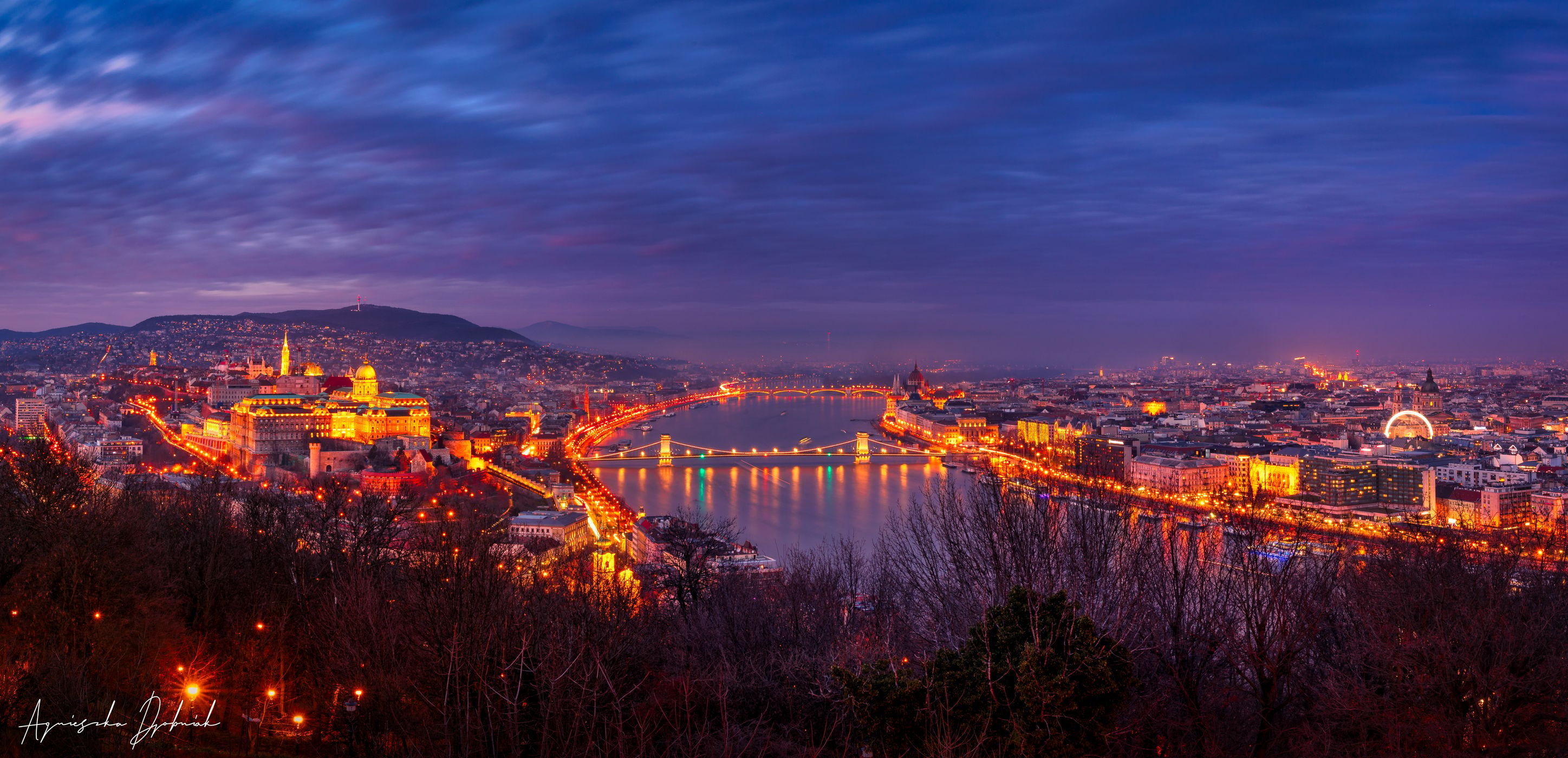 Buda castle from Citadelle., Hungary