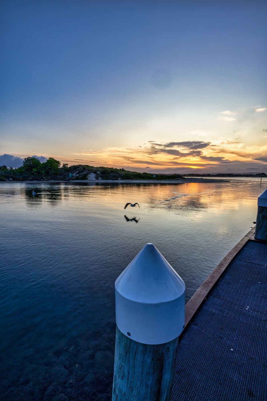 Pelican landing sunset, Forster, New South Wales, Australia