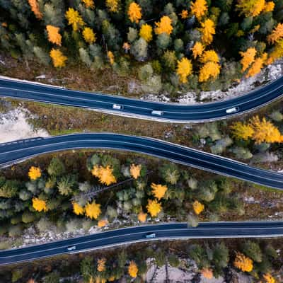 The hairpin bend, Italy