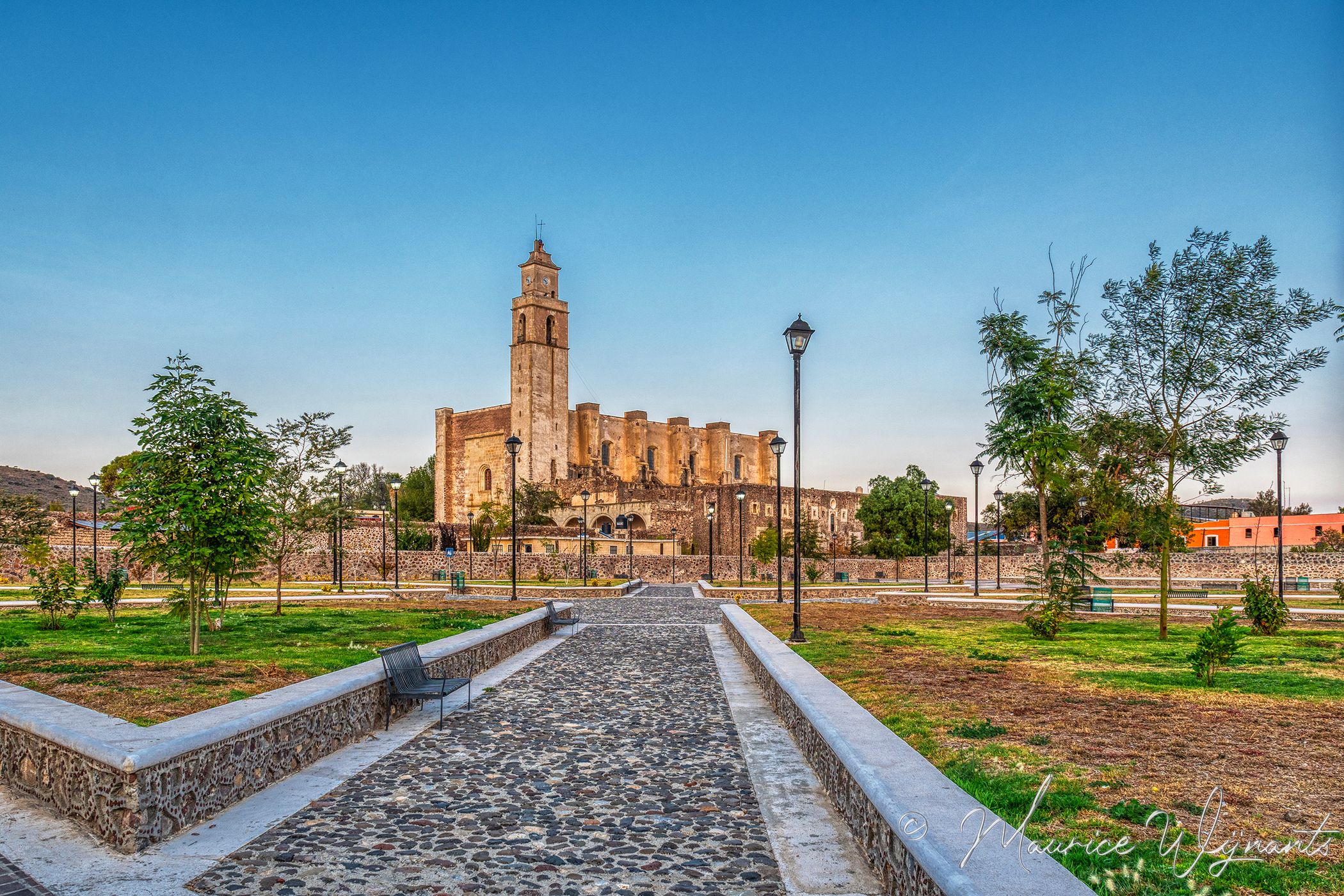 The temple and the former monastery, Mexico