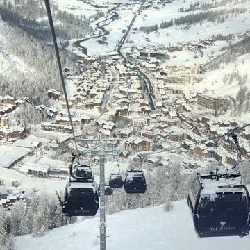 Val D'Isere from the Olympique Lift, France