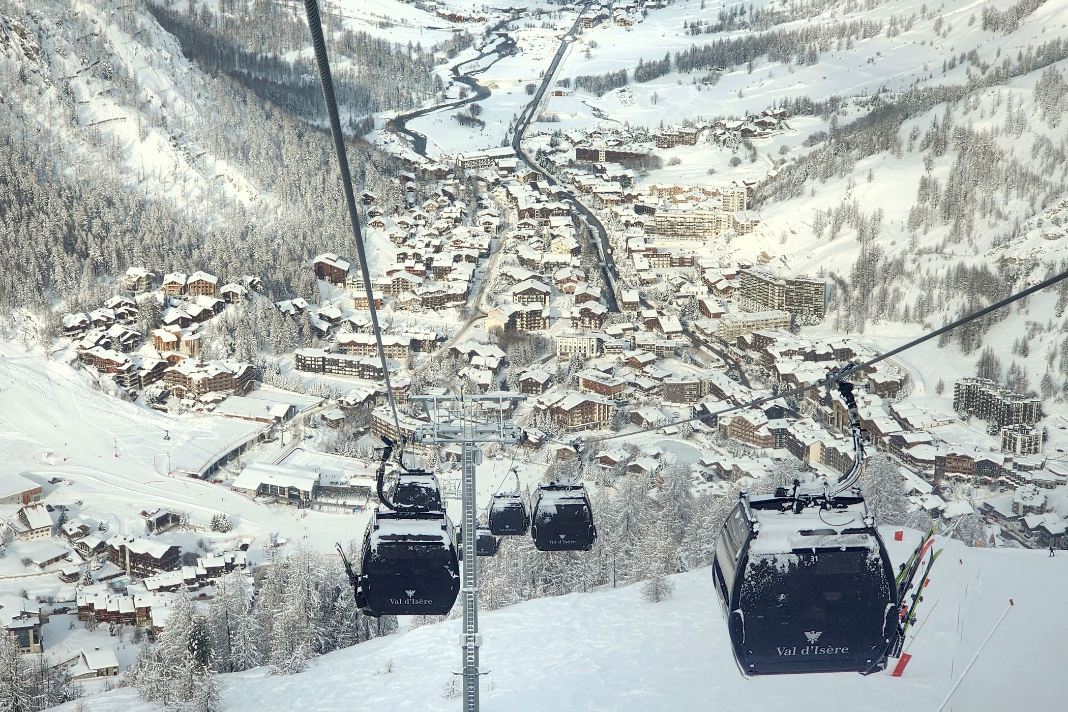 Val D'Isere from the Olympique Lift, France