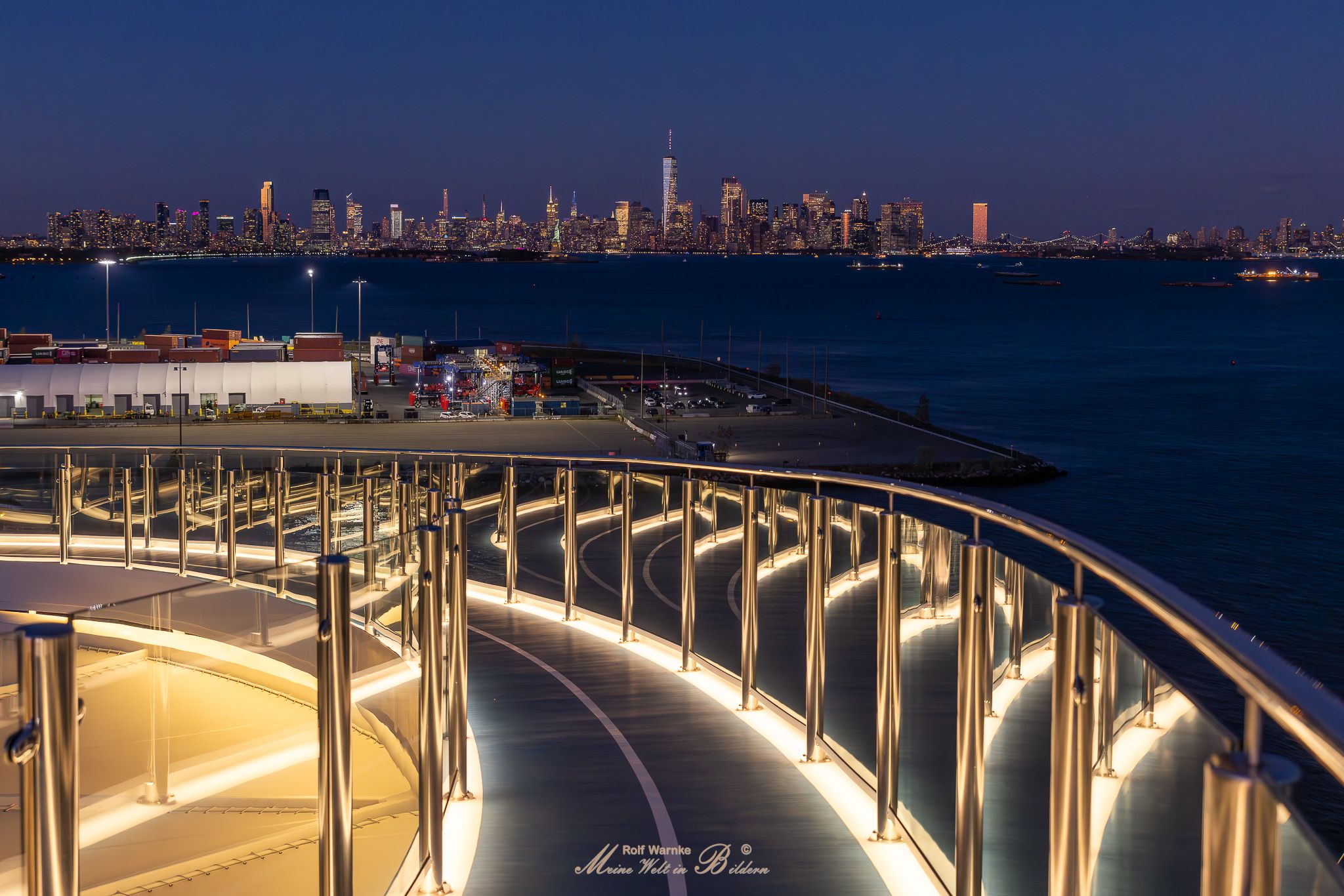 View from the Cape Liberty Cruise Port, USA