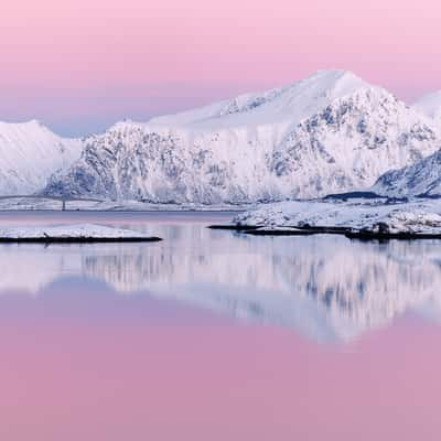 View on the way to Krystad, Lofoten, Norway