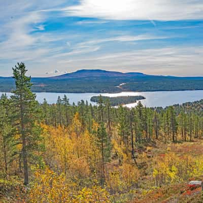 View over forests and lakes, Finland