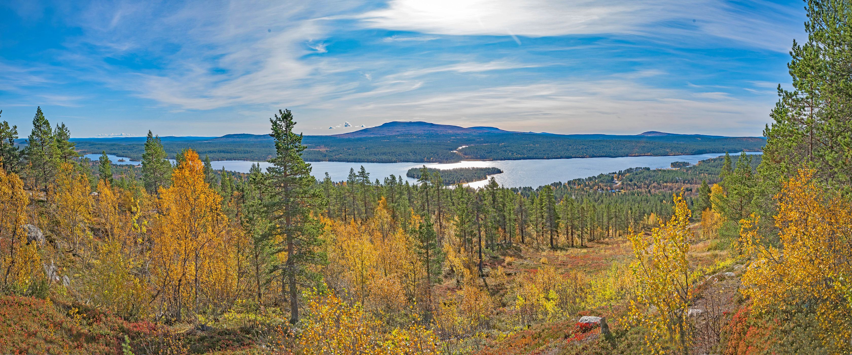 View over forests and lakes, Finland