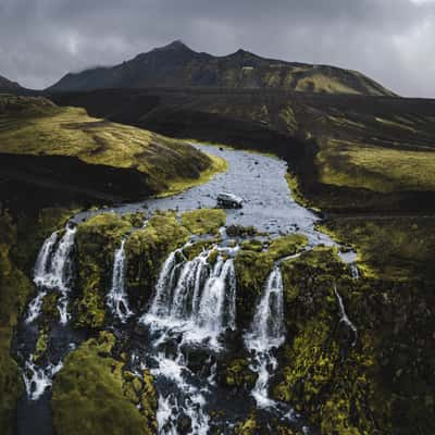 Blafjallafoss, Icelandic Highlands, Iceland