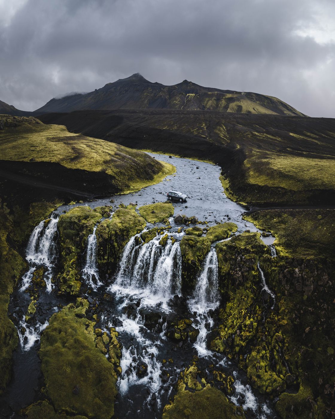 Blafjallafoss, Icelandic Highlands, Iceland