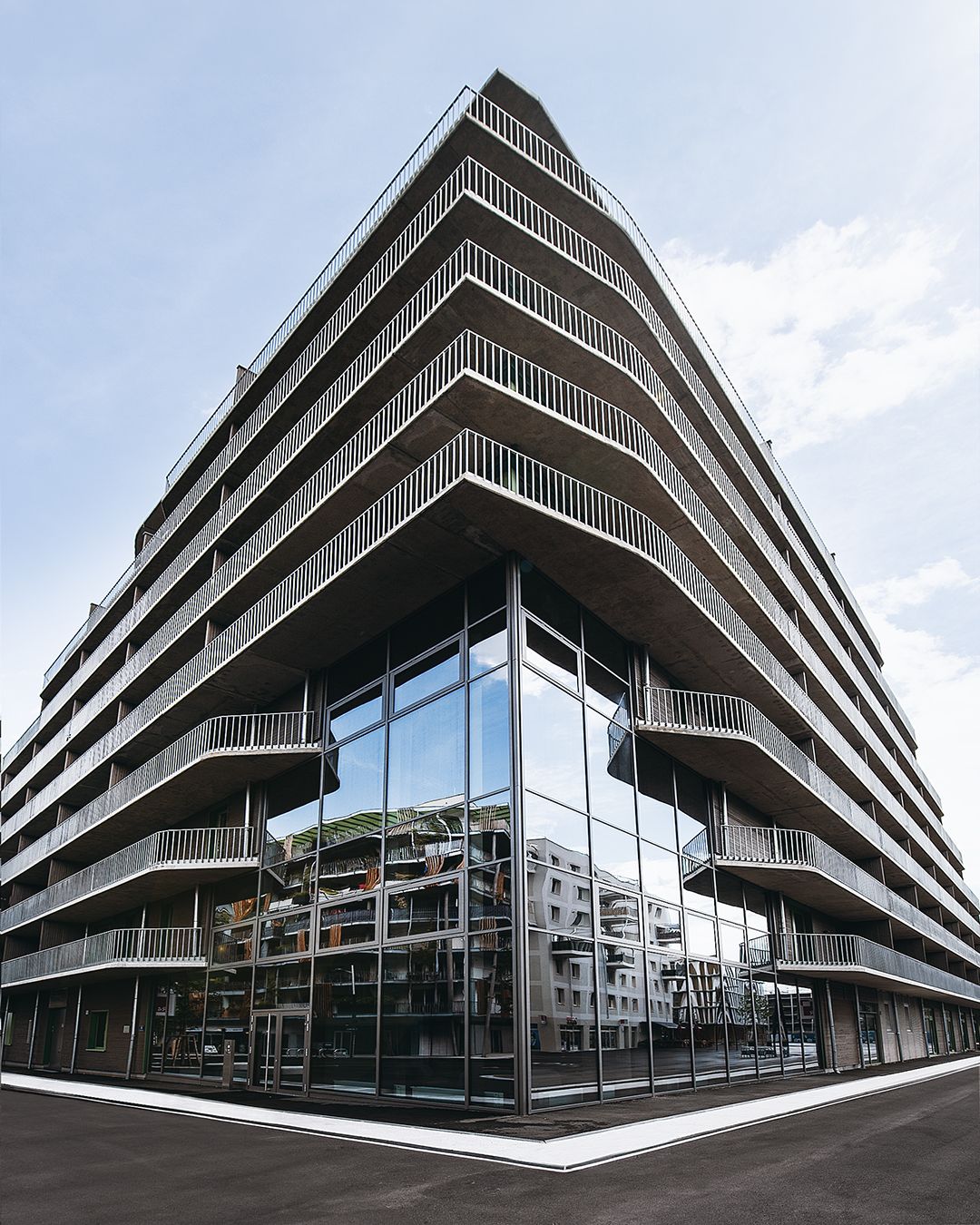 Cascade-shaped building, Vienna, Austria