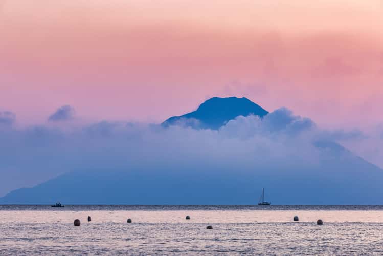 Cloud covered Stromboli, Aeolian Islands