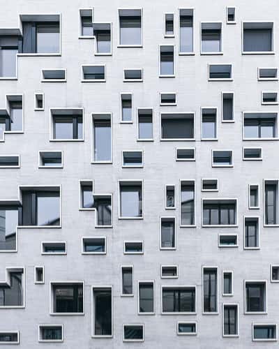 Cut out facade design, Basel