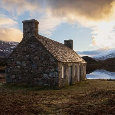 Fishing Bothy at Loch Stack, Scotland, United Kingdom