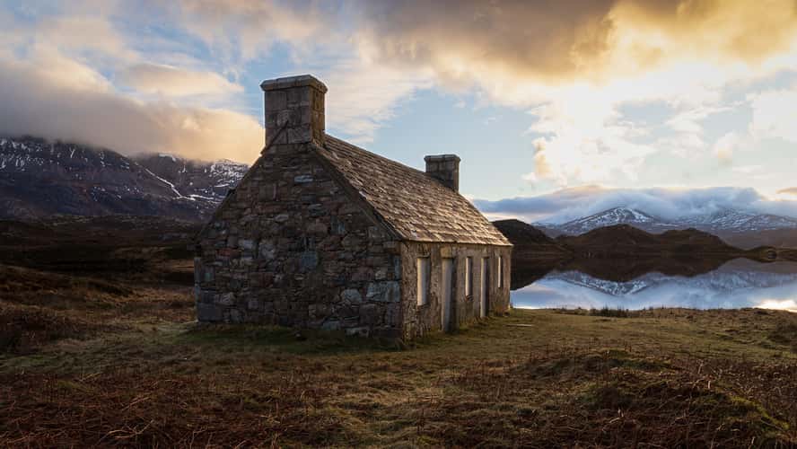 Fishing Bothy at Loch Stack, Scotland
