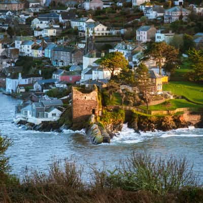 Fowey Port and side view of Polruan, United Kingdom