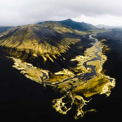 Green Lagoon, F210, Highlands, Iceland