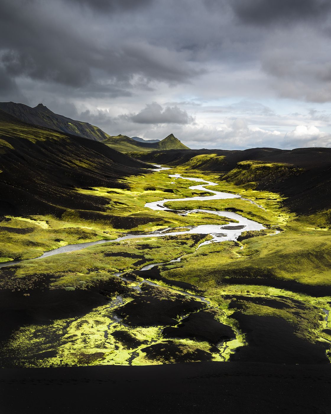 Green Lagoon, F210, Highlands, Iceland