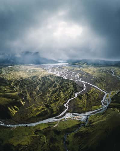 Holmsarlon, River Bed, Icelandic Highlands