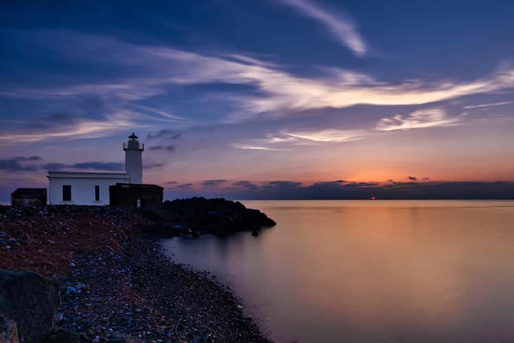 Lighthouse Lingua, Salina, Aeolian Islands