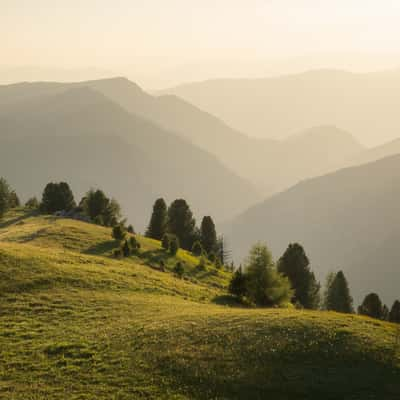 Mountain layers before sunset from Bustac, Italy