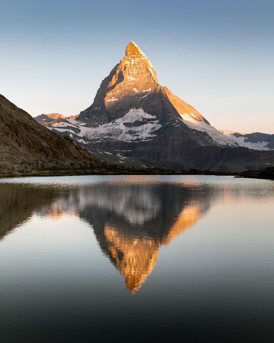 Riffelsee with Matterhorn reflection, Switzerland