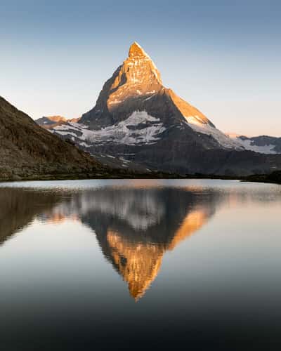 Riffelsee with Matterhorn reflection