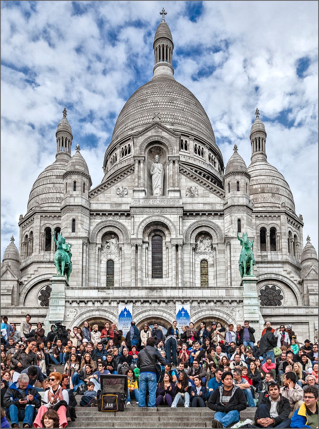 Sacré-Cœur from the front, Paris, France