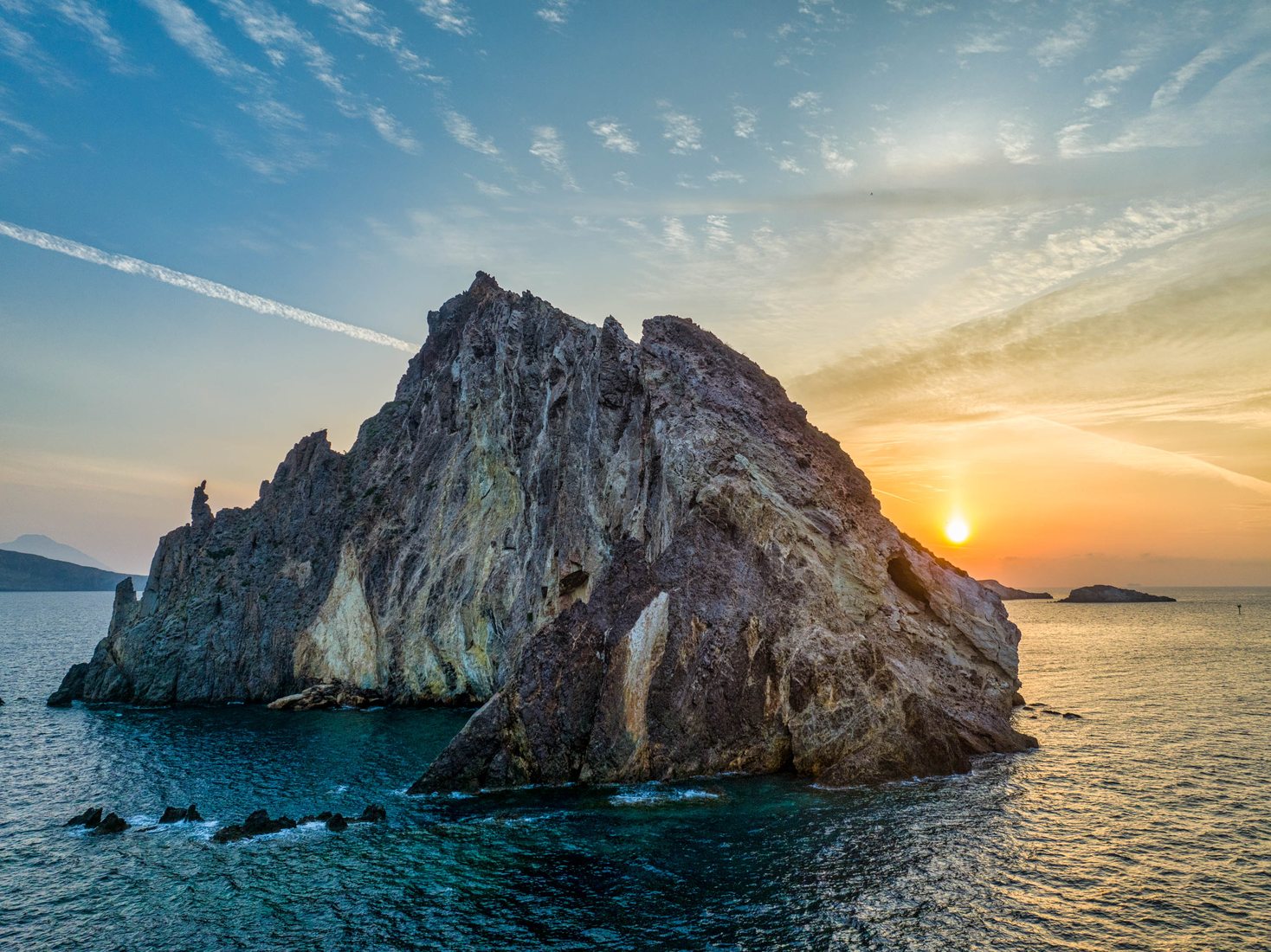 Small Island off Panarea, Aeolian Islands,, Italy