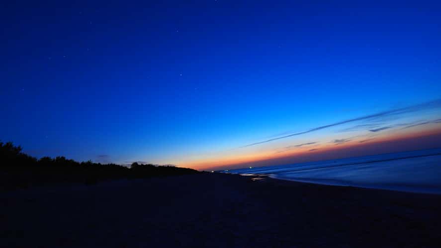 Sonnenuntergang in der Nähe von Zingst