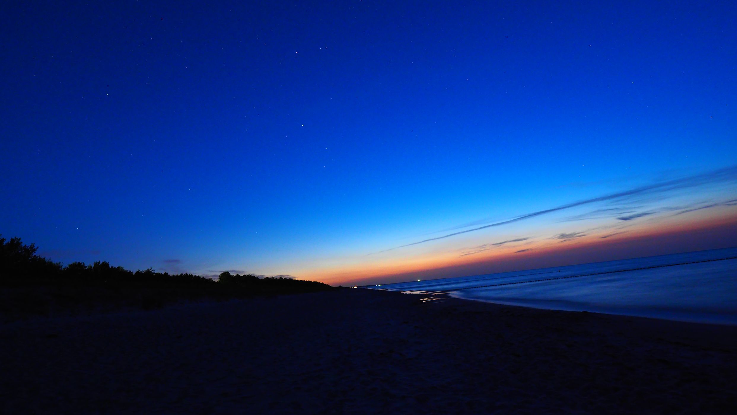 Sonnenuntergang in der Nähe von Zingst, Germany