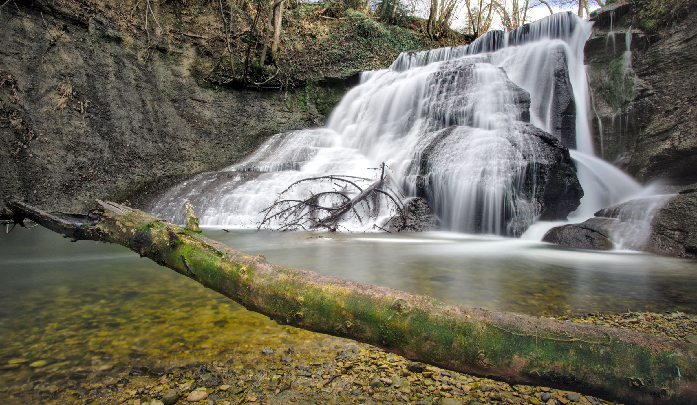 Starzel Waterfall near Jungingen, Germany