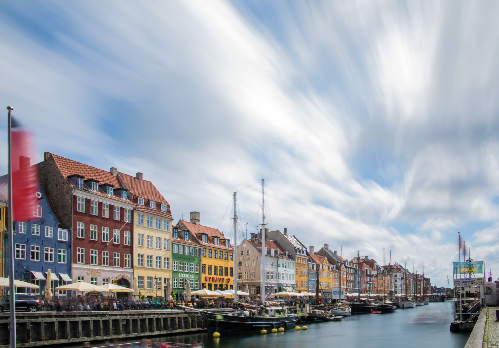 Sunrise in Nyhavn, Copenhagen, Denmark