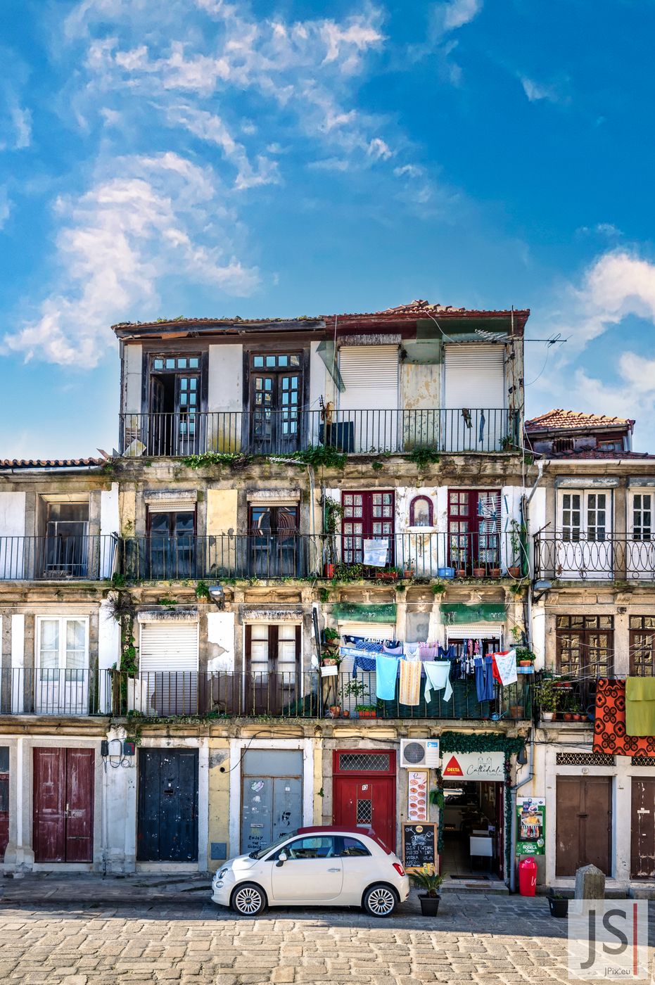 Typical house facade in Porto, Portugal
