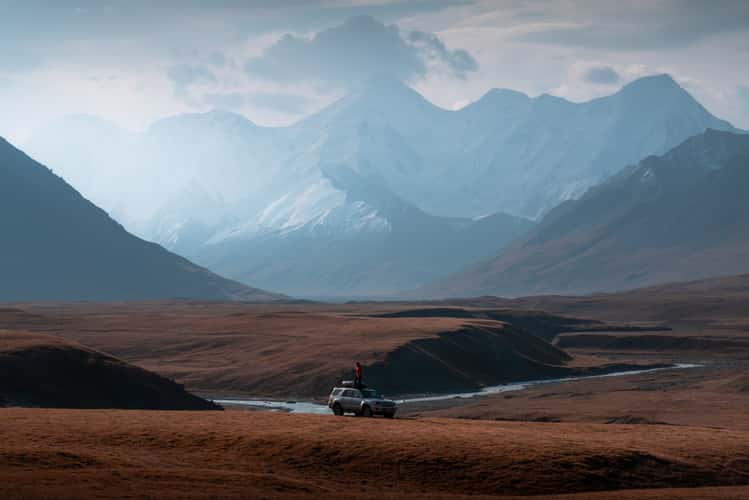 View of Tian Shan Mountain Range