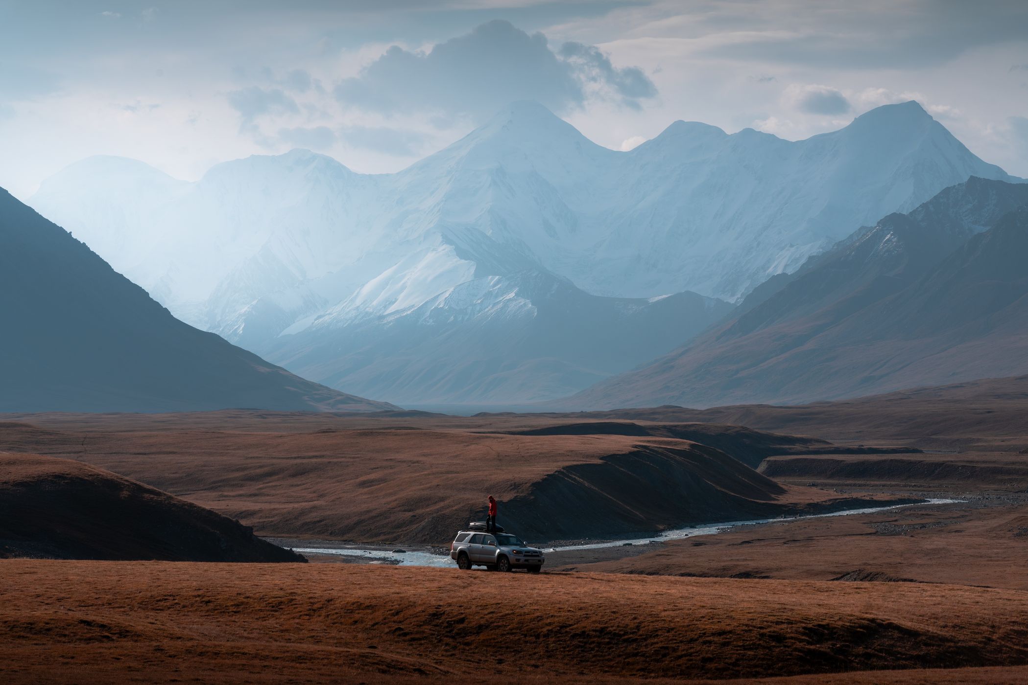 View of Tian Shan Mountain Range, Kyrgyz Republic