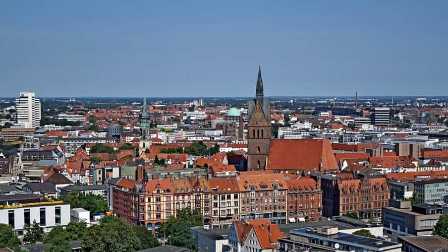 Views from dome of new townhall, Hannover