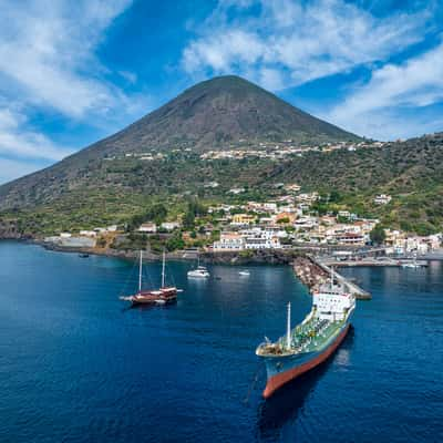 Water Tanker, Rinella, Salina, Aeolian Islands, Sicily, Italy