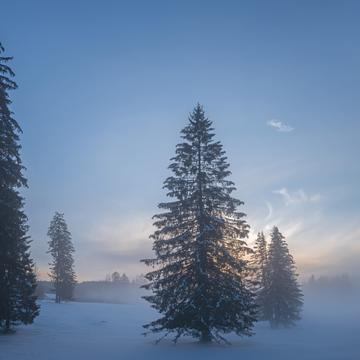 Winter sun goes to sleep, Switzerland