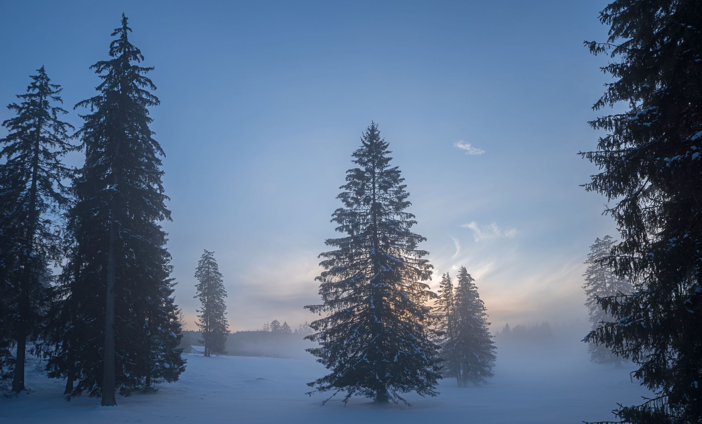 Winter sun goes to sleep, Switzerland