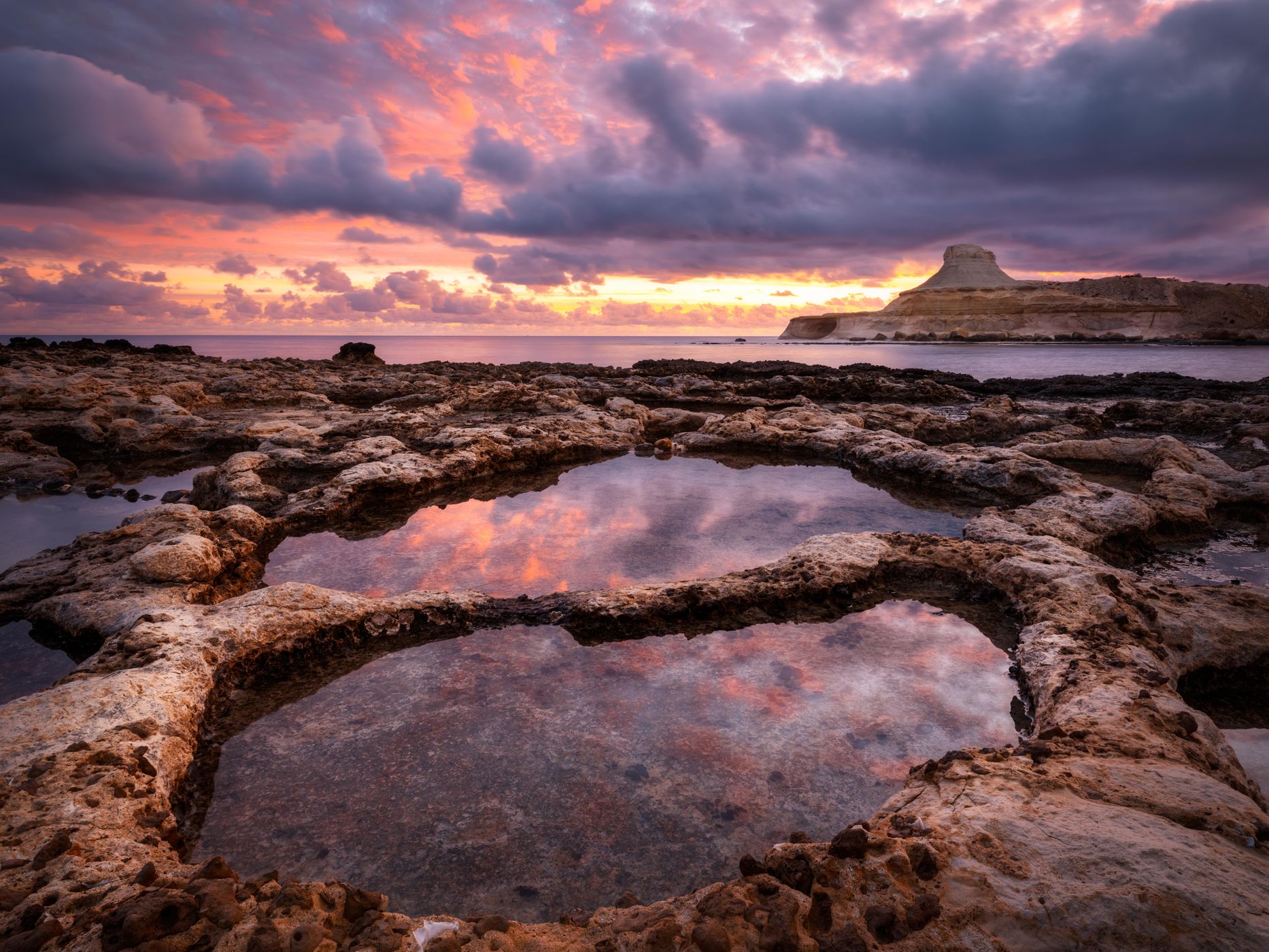 Xwejni Salt Pans, Malta