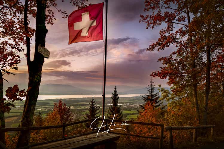 'Alpine Dawn Over Léman' (Geneva Lac)